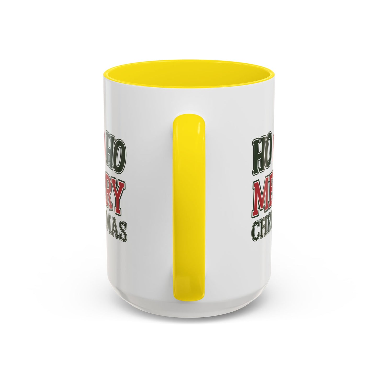 Christmas Mug - Ho Ho Ho Merry Christmas Green & Red Text
