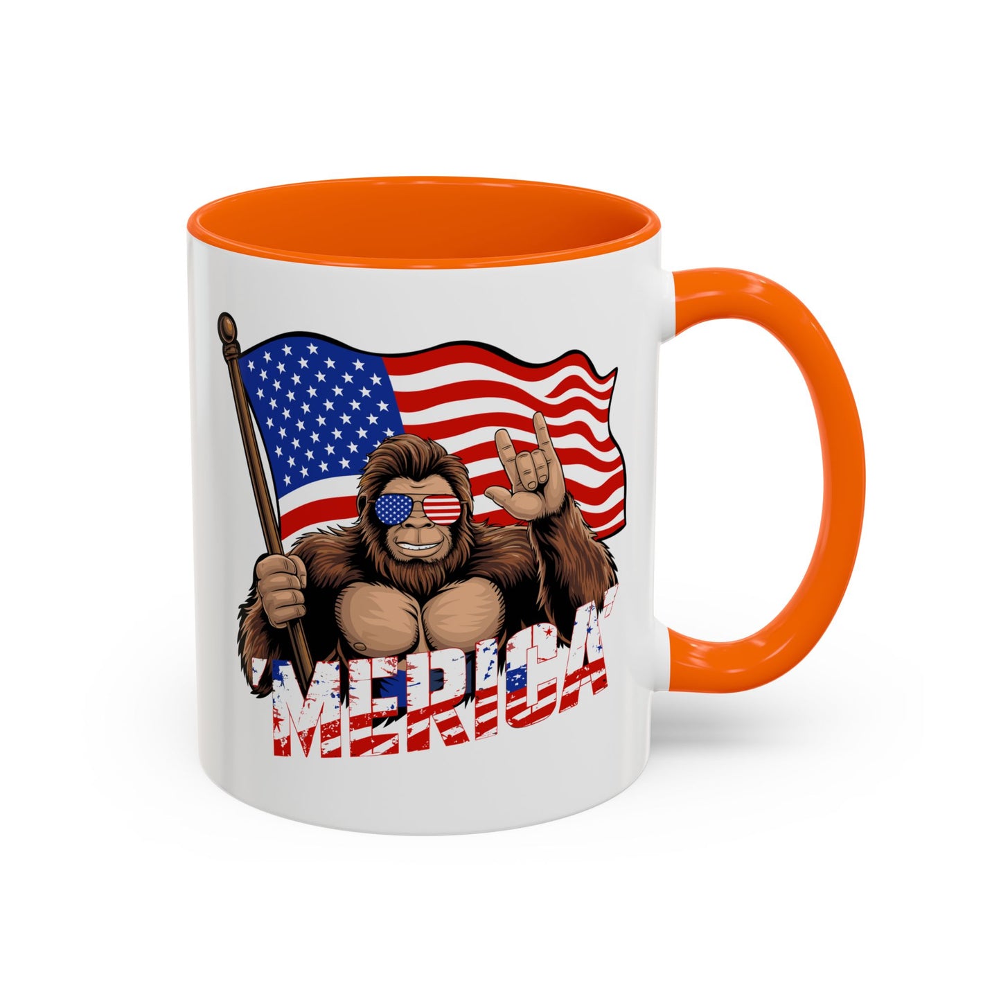 4th of July Mug - Bigfoot USA Flag