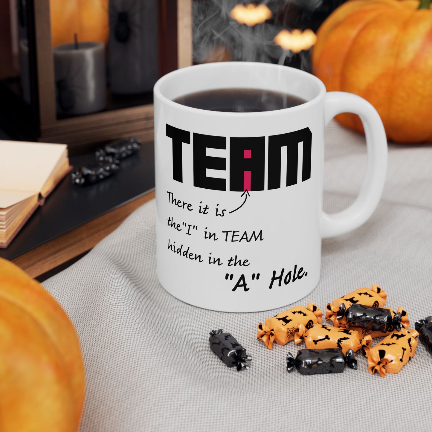 Adult Mug - There it is The I in Team