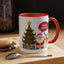 Christmas Mug - Happy Holidays Callout Santa Tree Presents Reindeer