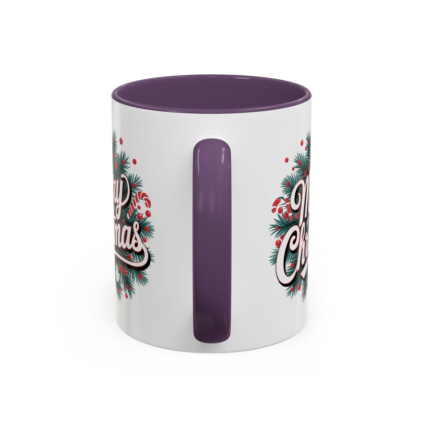Christmas Mug - Merry Christmas White & Red Embossed Text