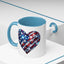 4th of July Mug - USA Sparkle Heart