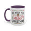 Christmas Mug - We Wish You a Merry Christmas Blue Green & Red Text