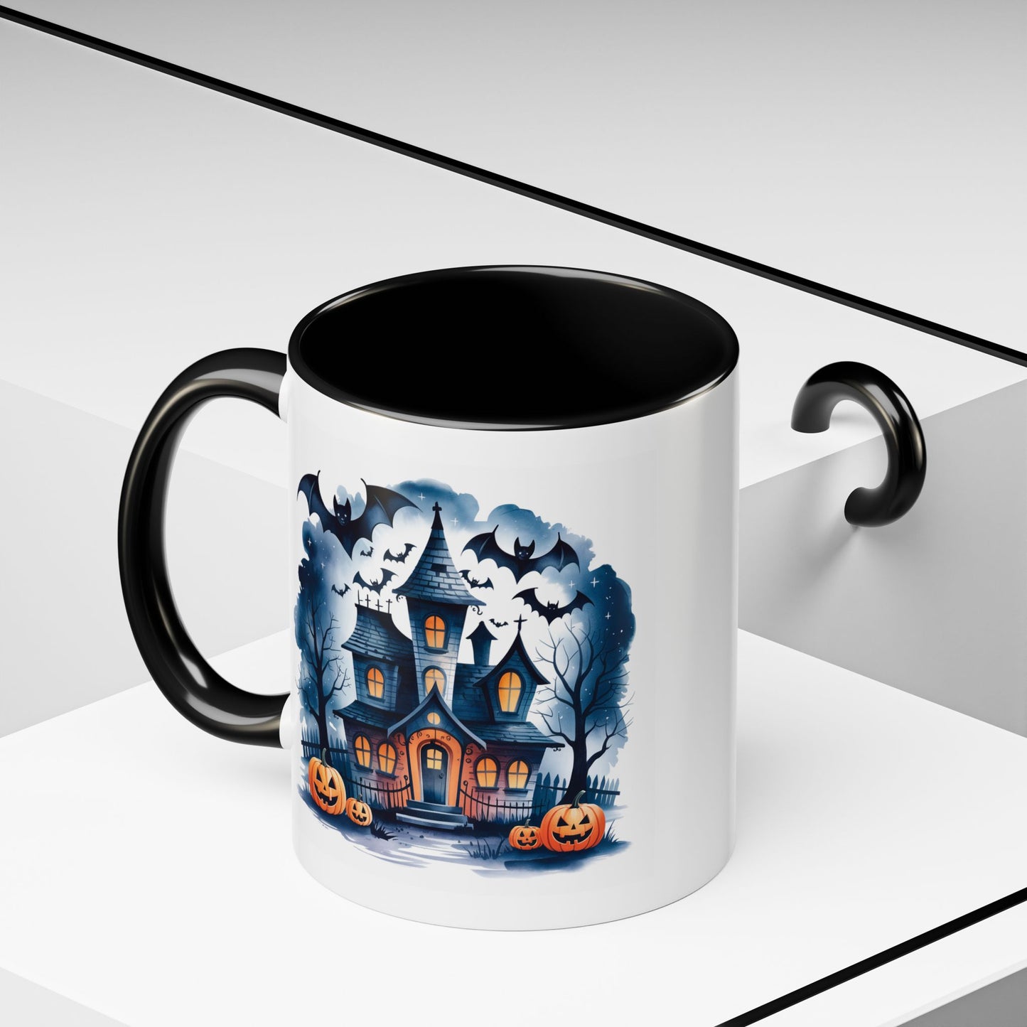 Halloween Mug - Bat Ghost House
