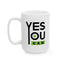 Motivation Mug - Yes You Can Black & Green