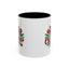 Christmas Mug - Merry Christmas Maroon Text Ornaments