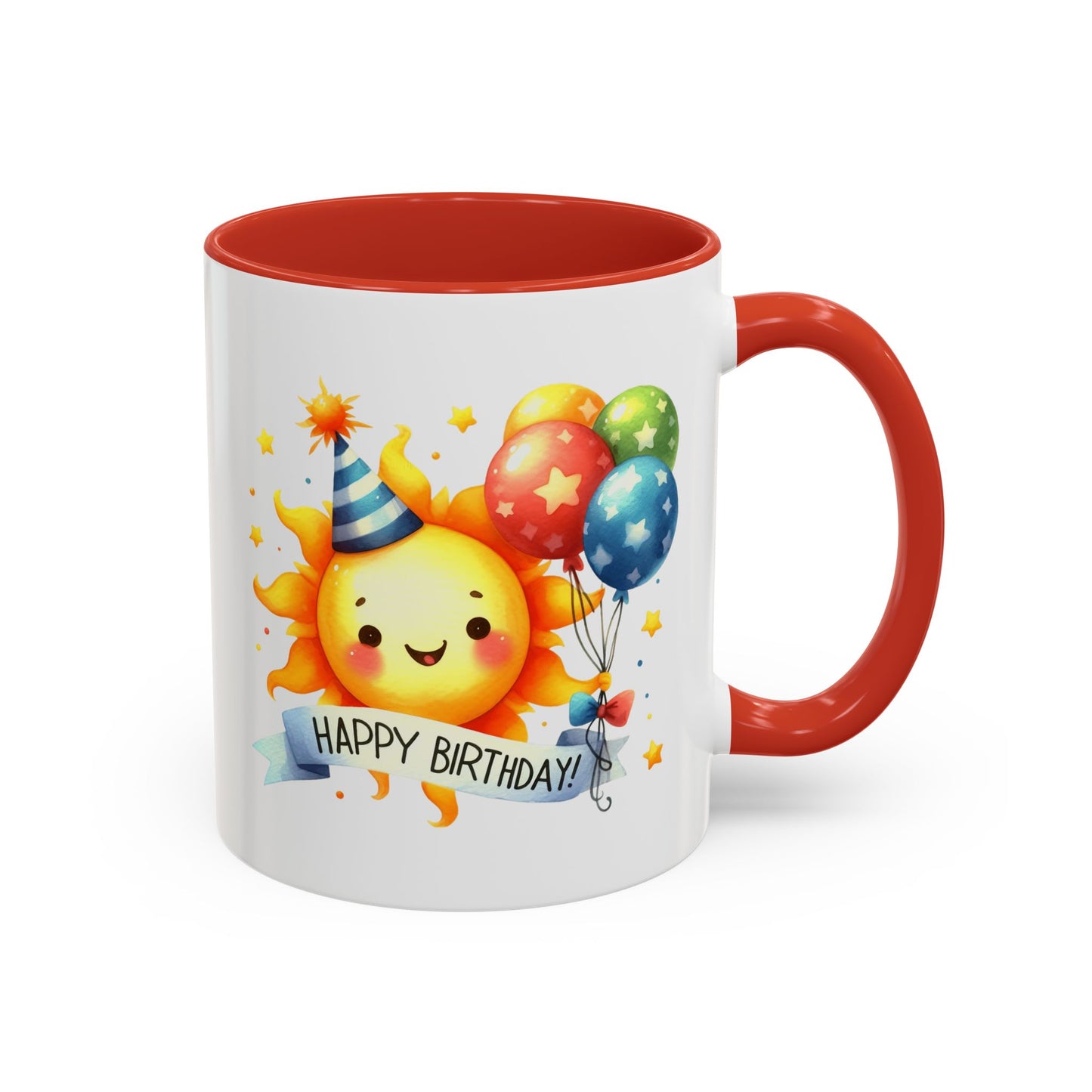 Birthday Mug - Happy Birthday Sun & Balloons