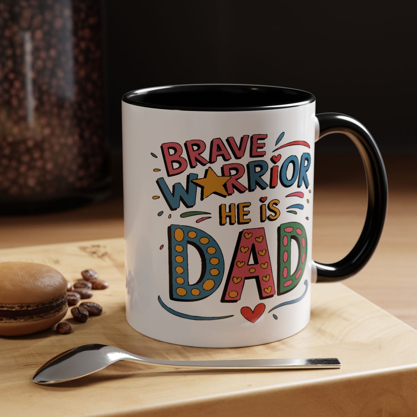Father's Day Mug - Dad Brave Warrior