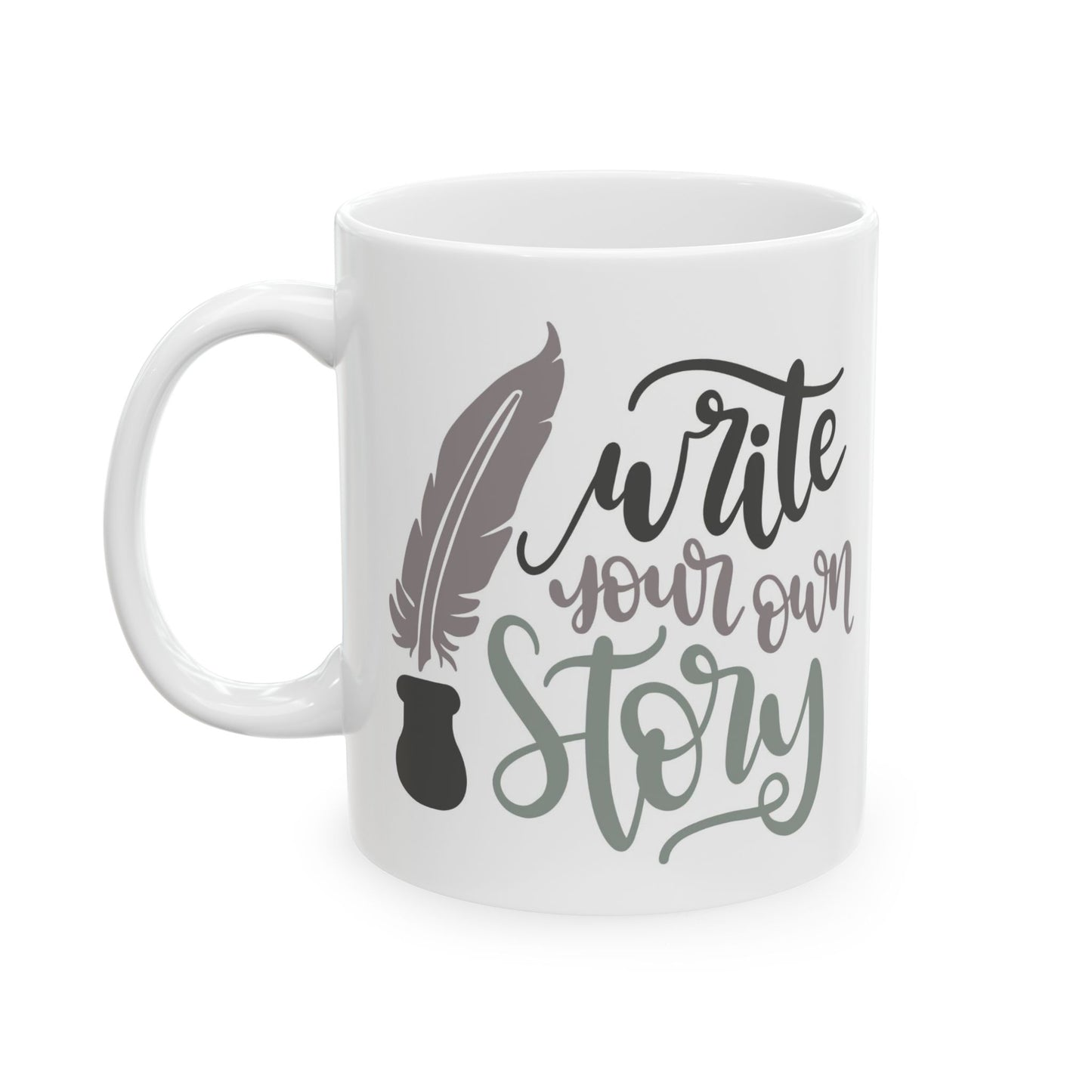 Motivation Mug - Write Your Own Story Pen and Ink