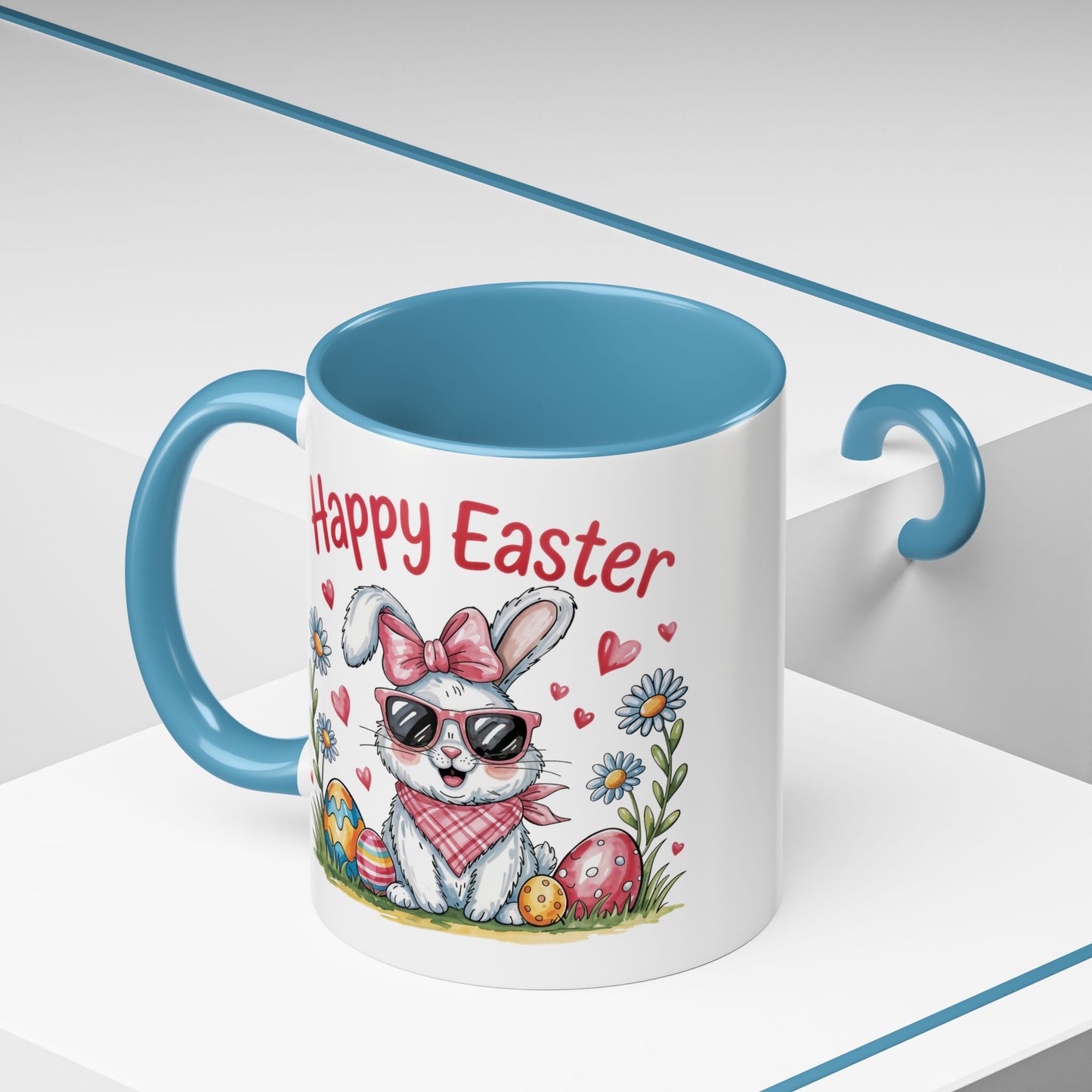 Easter Mug - Happy Easter Cool Bunny