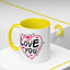 Valentine's Day Mug - Love You Heart Arrows