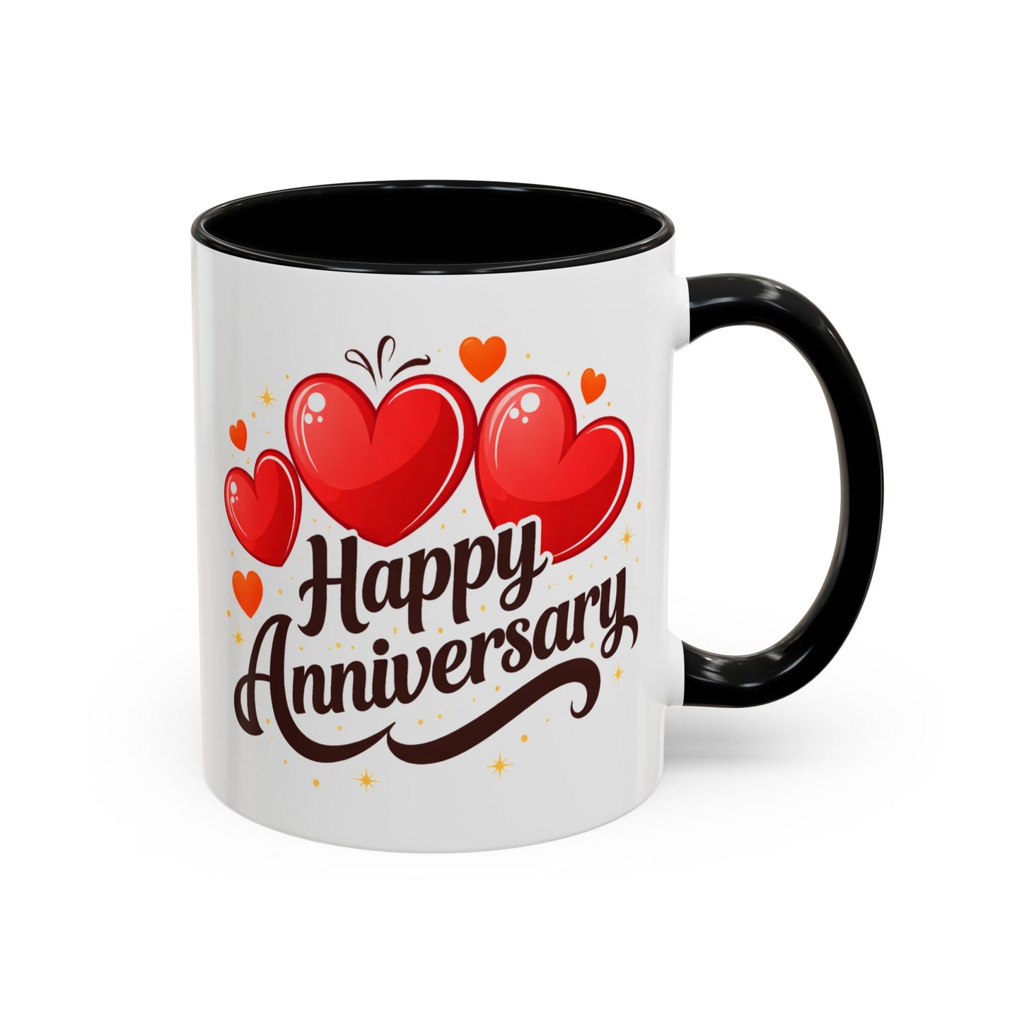 Anniversary Mug - Happy Anniversary Hearts