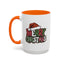 Christmas Mug - Merry Christmas Red Green & White Graffiti Hat