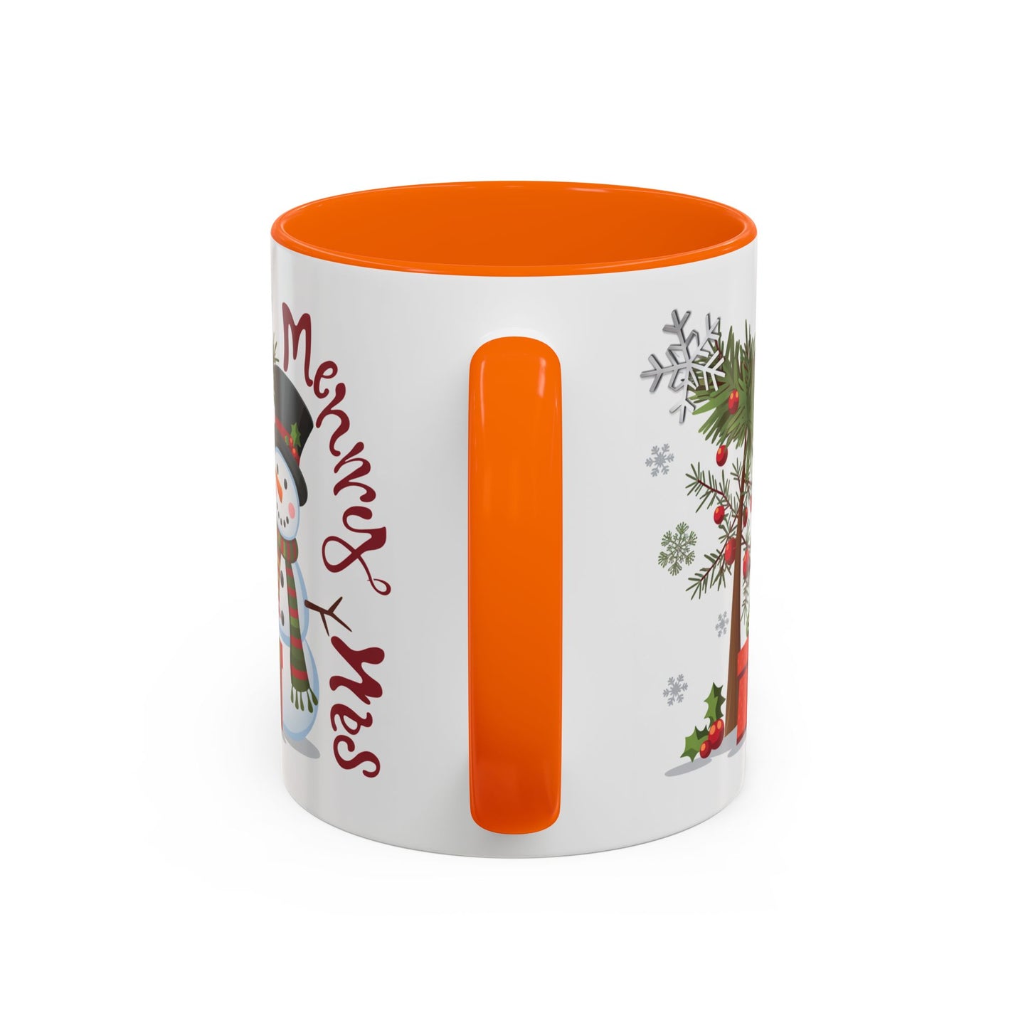 Christmas Mug - Merry Xmas Snowman Tree Present