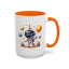 Birthday Mug - Happy Birthday Astronaut, Cake & Balloon