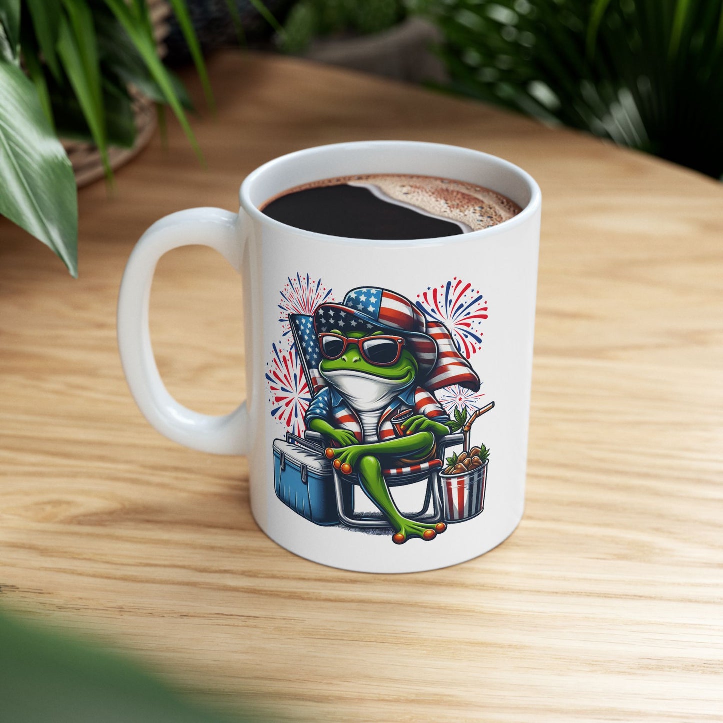 4th of July Mug - Cool Patriotic Frog