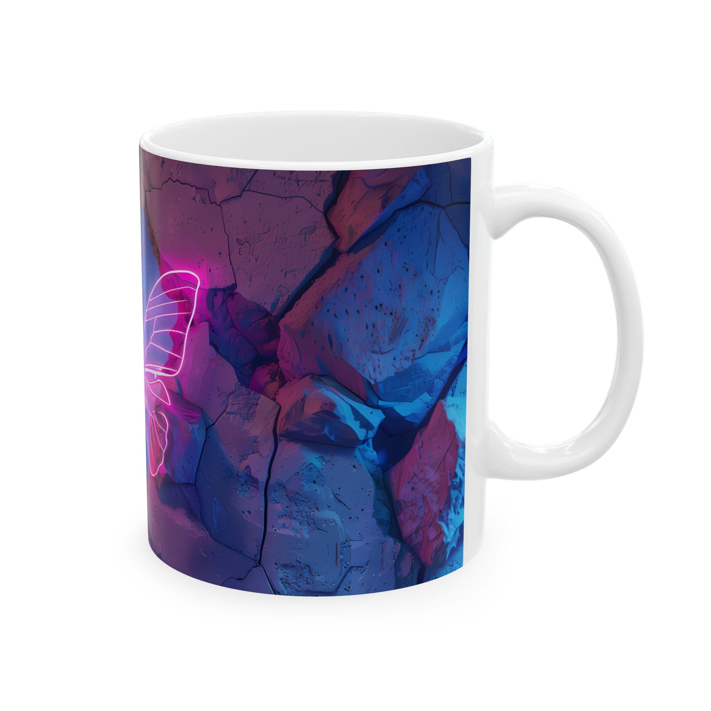 Artistic Mug - Neon Butterfly