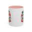 Christmas Mug - Happy Holidays and Merry Christmas Blue Green Yellow Red Text