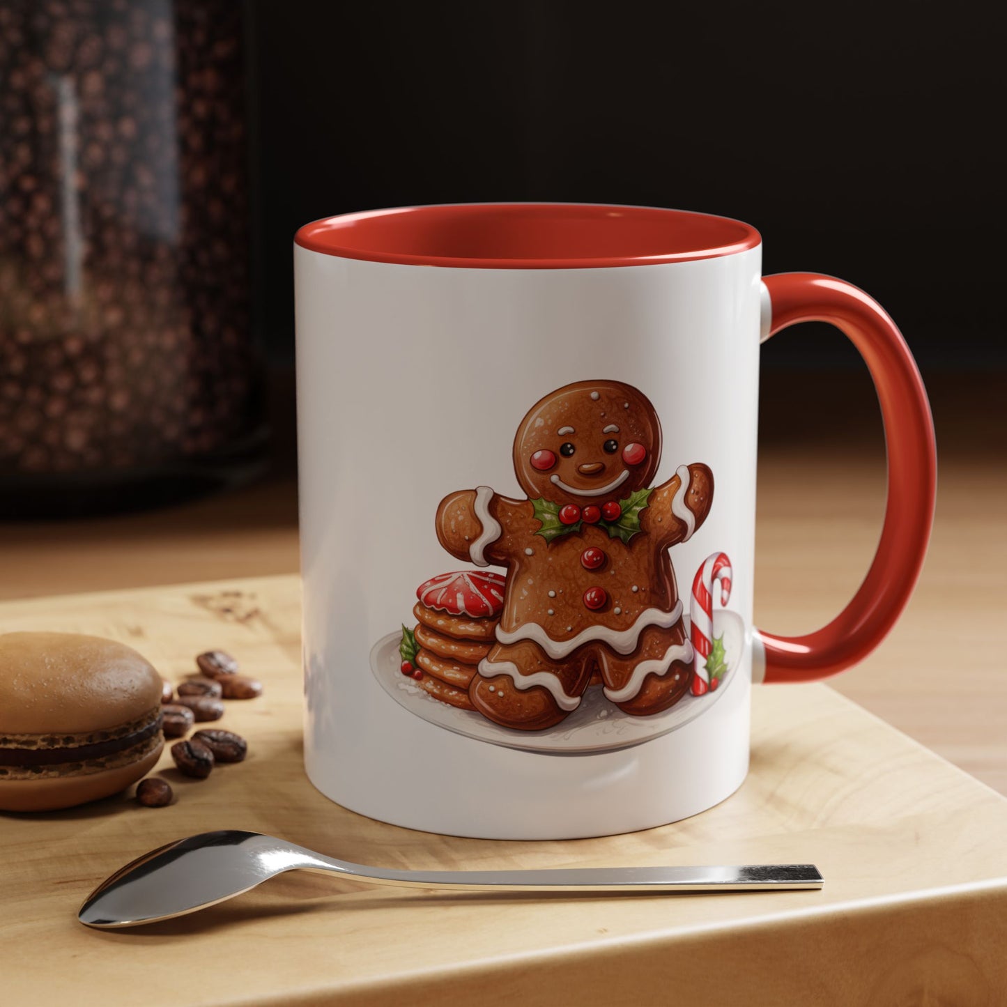 Christmas Mug - Gingerbread Man Cookies and Candy