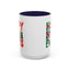 Christmas Mug - Happy Holidays Green Red & Blue Decorative Text