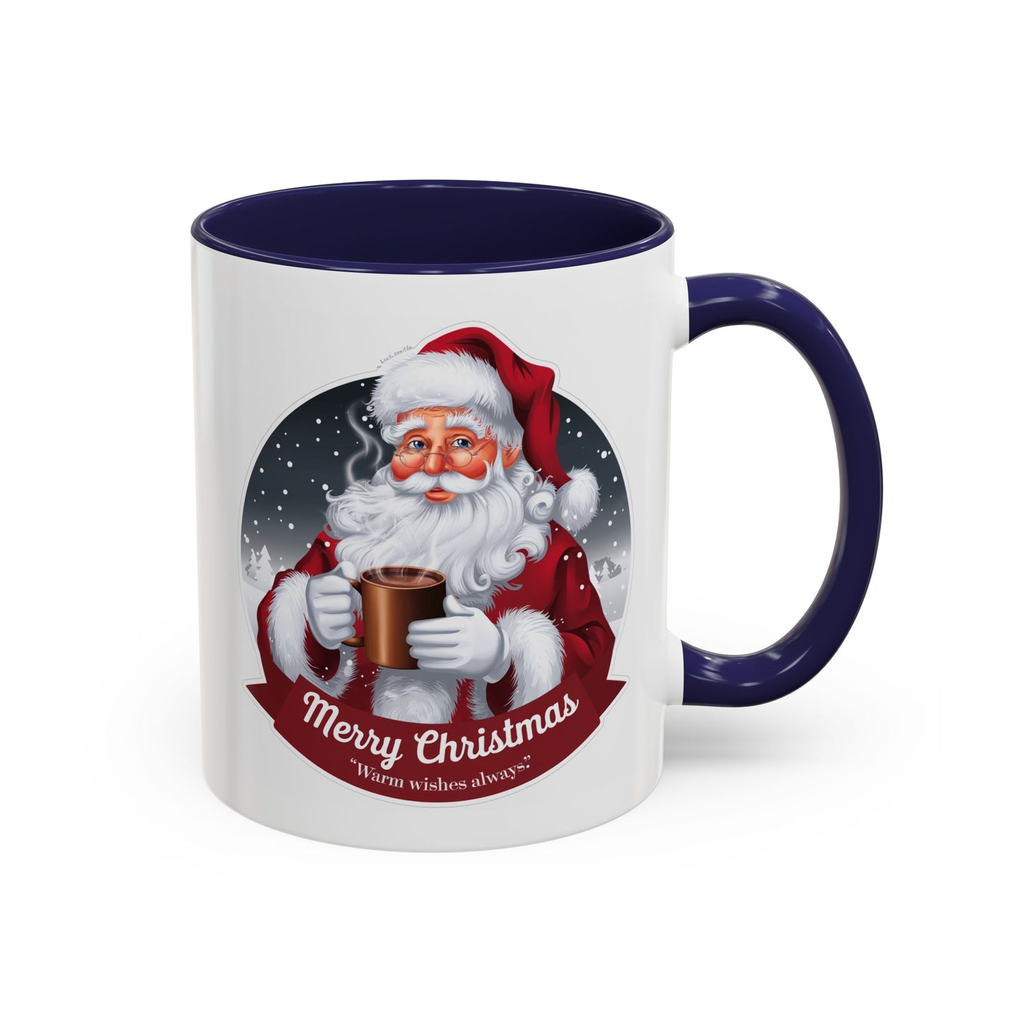 Christmas Mug - Merry Christmas Warm Wishes Always Santa
