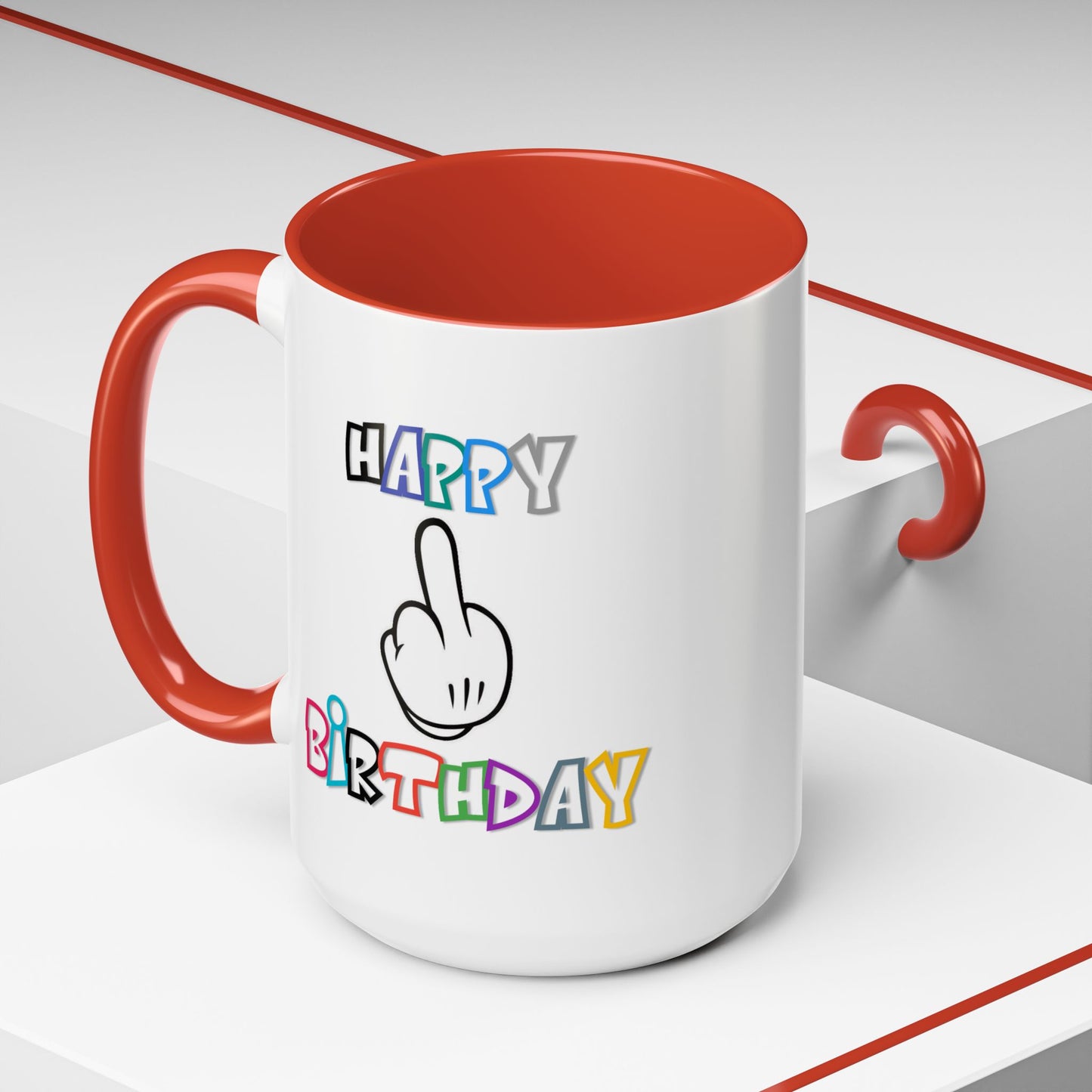 Adult Mug - Happy Birthday Middle Finger