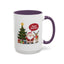 Christmas Mug - Happy Holidays Callout Santa Tree Presents Reindeer