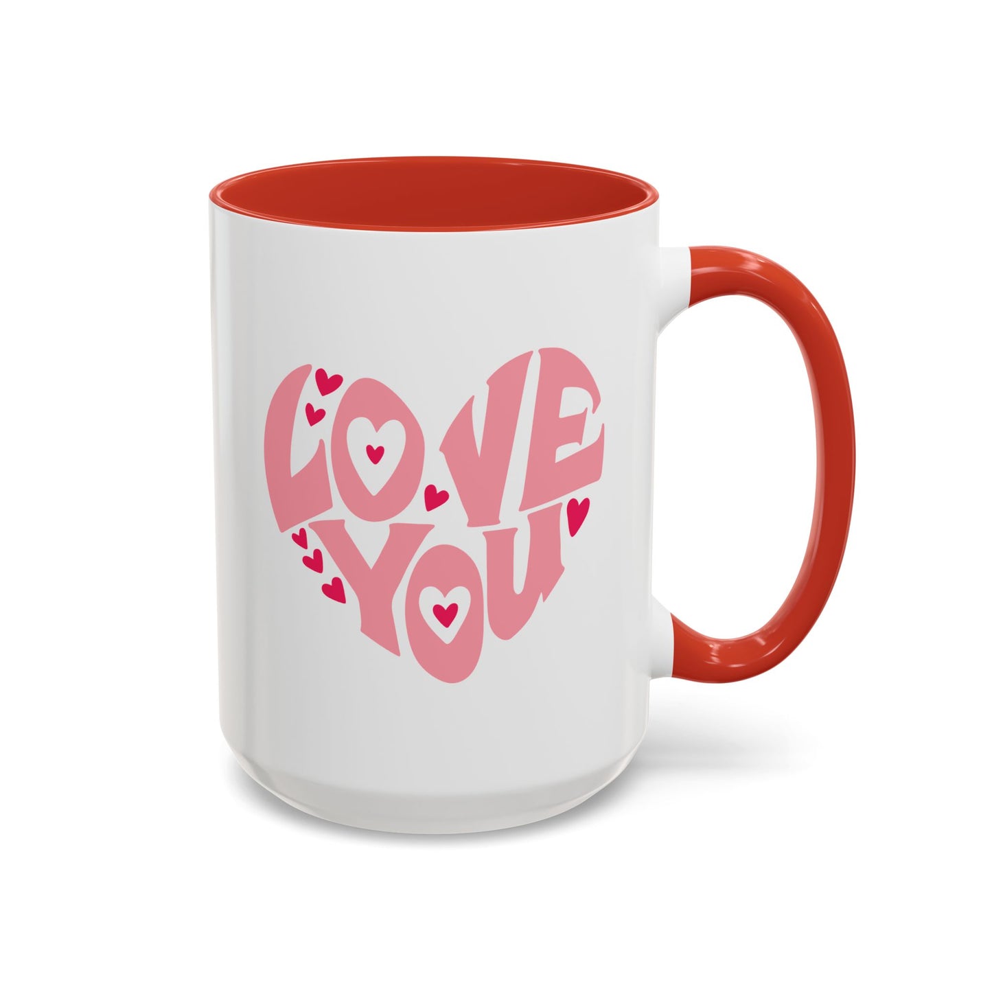 Valentine's Day Mug - Love You Heart Lettering