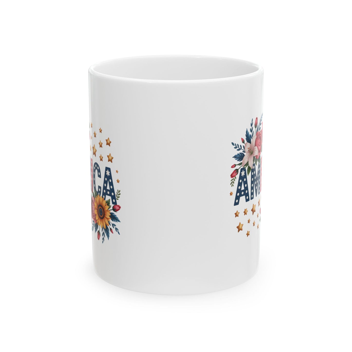 4th of July Mug - Floral America