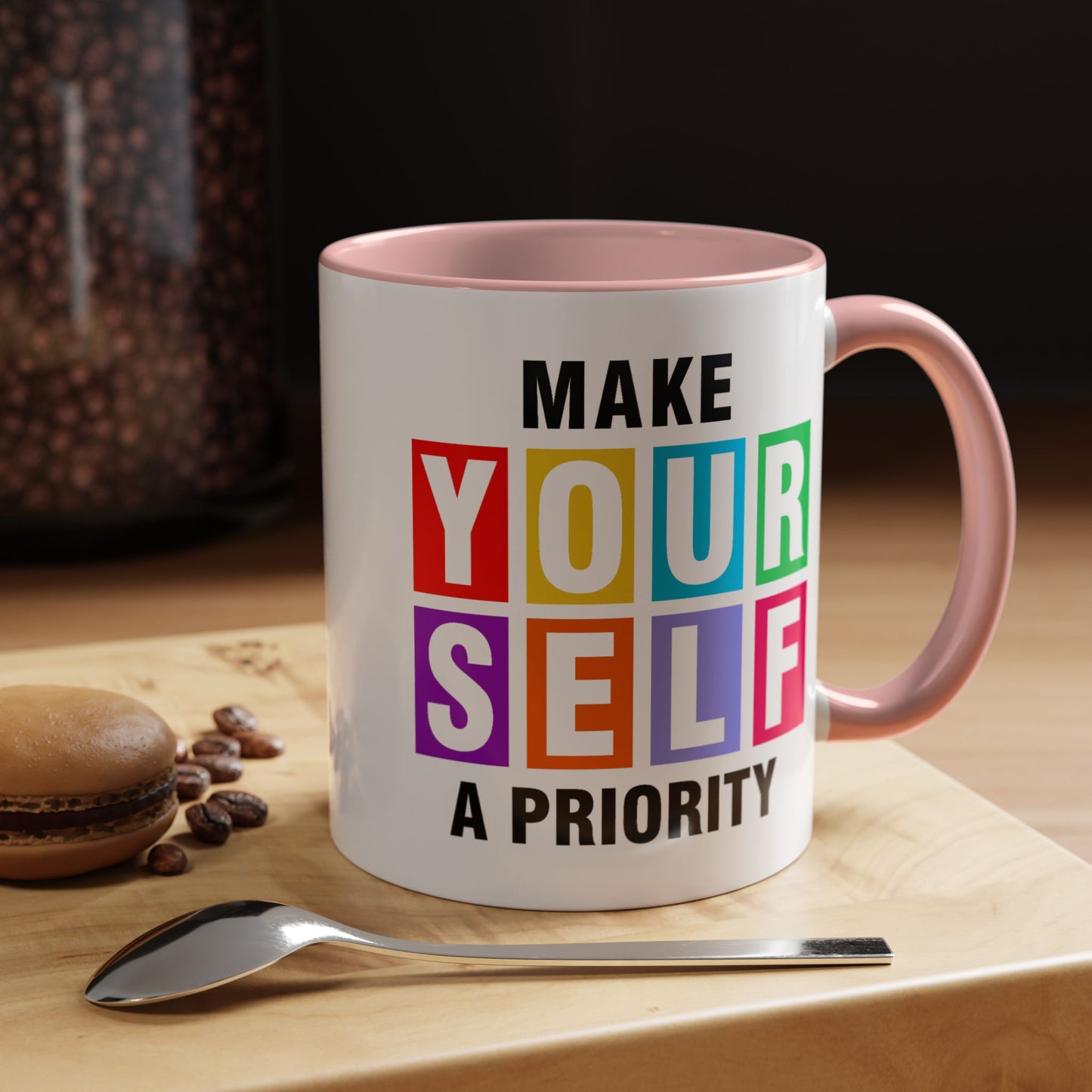 Wellness Mug - Make Yourself a Priority Colored Blocks