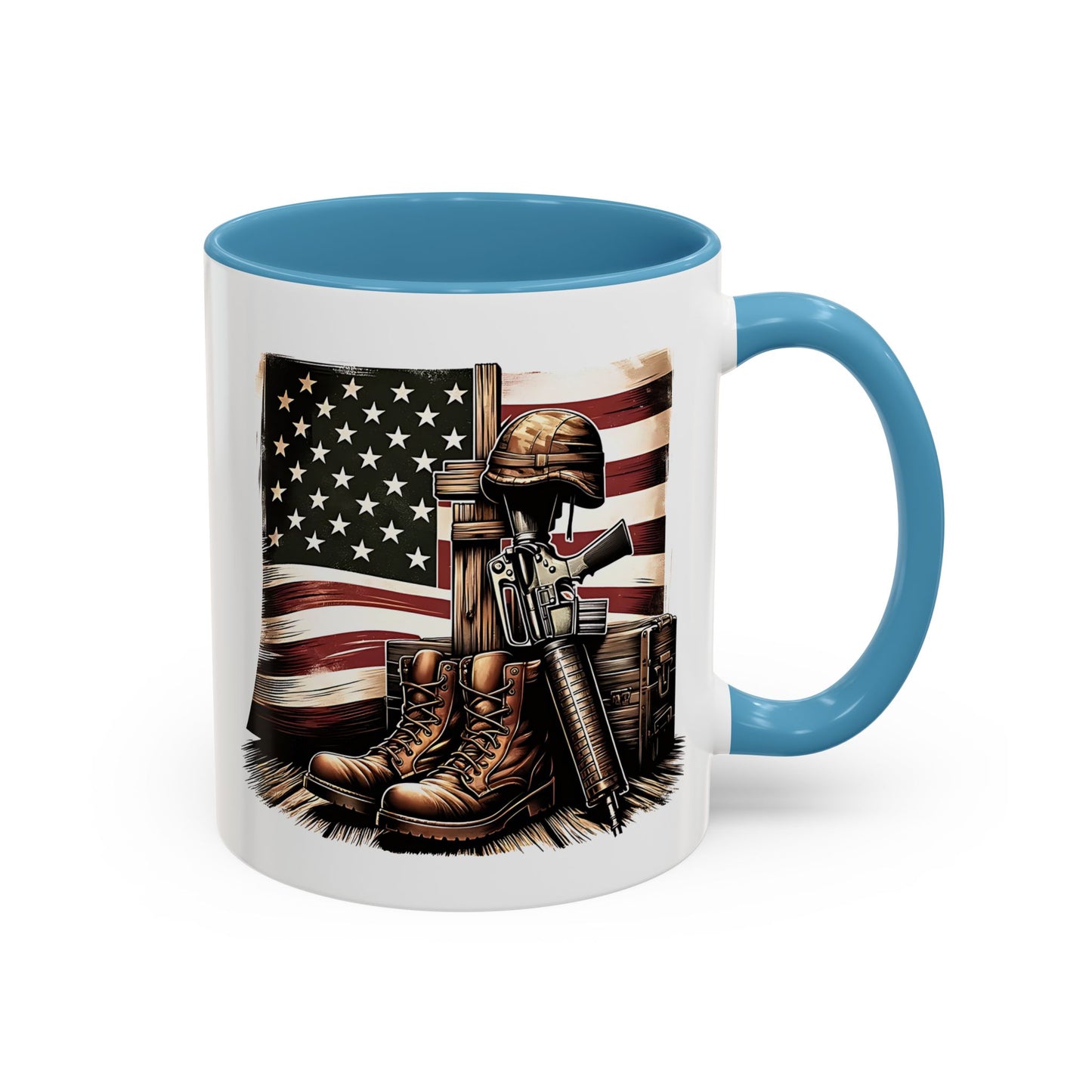 4th of July Mug - Fallen Soldier Boots Flag 3