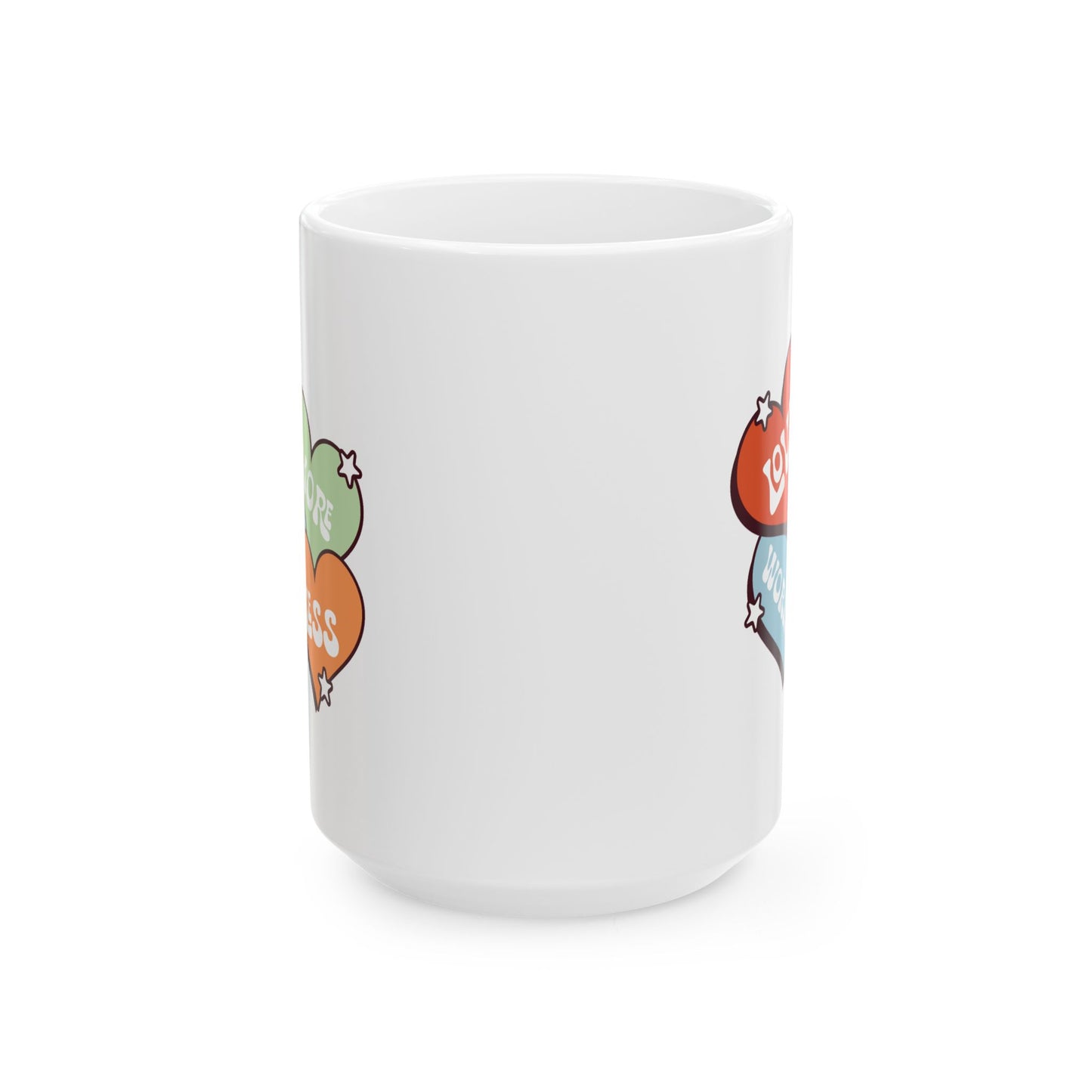 Wellness Mug - Love More Worry Less Hearts