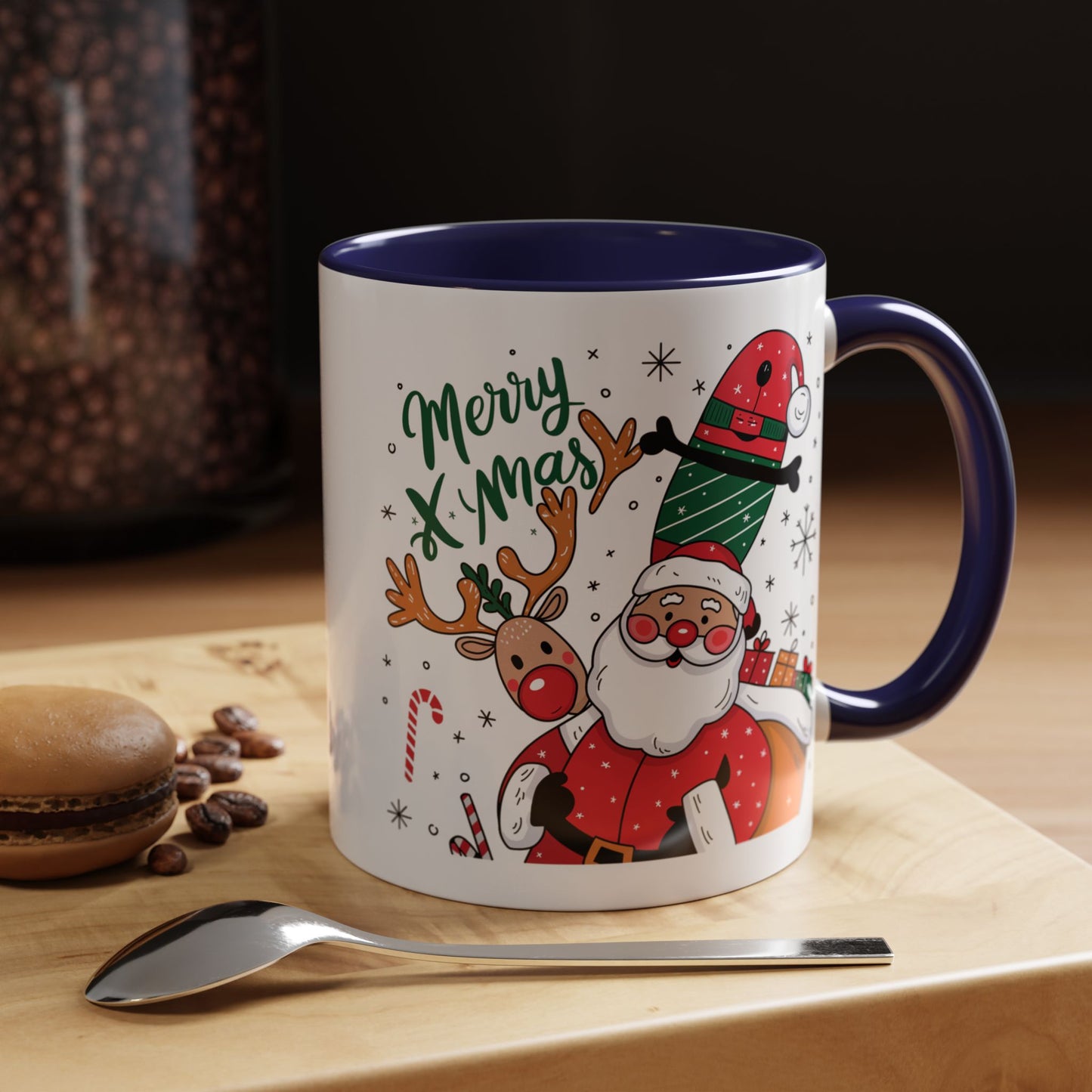 Christmas Mug - Merry Xmas Santa Reindeer