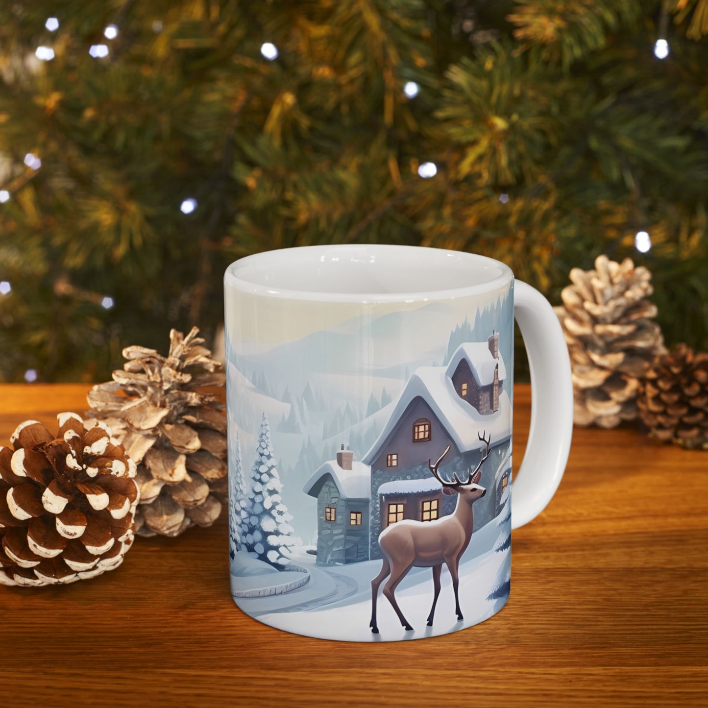 Christmas Mug - Snowy Landscape Wrap