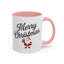Christmas Mug - Merry Christmas Black Text Santa Present