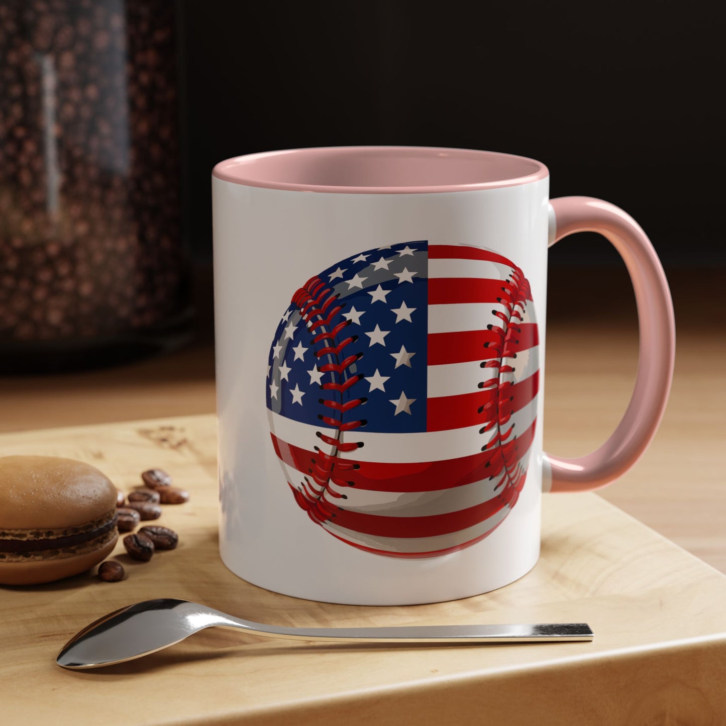 4th of July Mug - Baseball American Flag