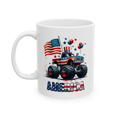4th of July Mug - America Monster Truck