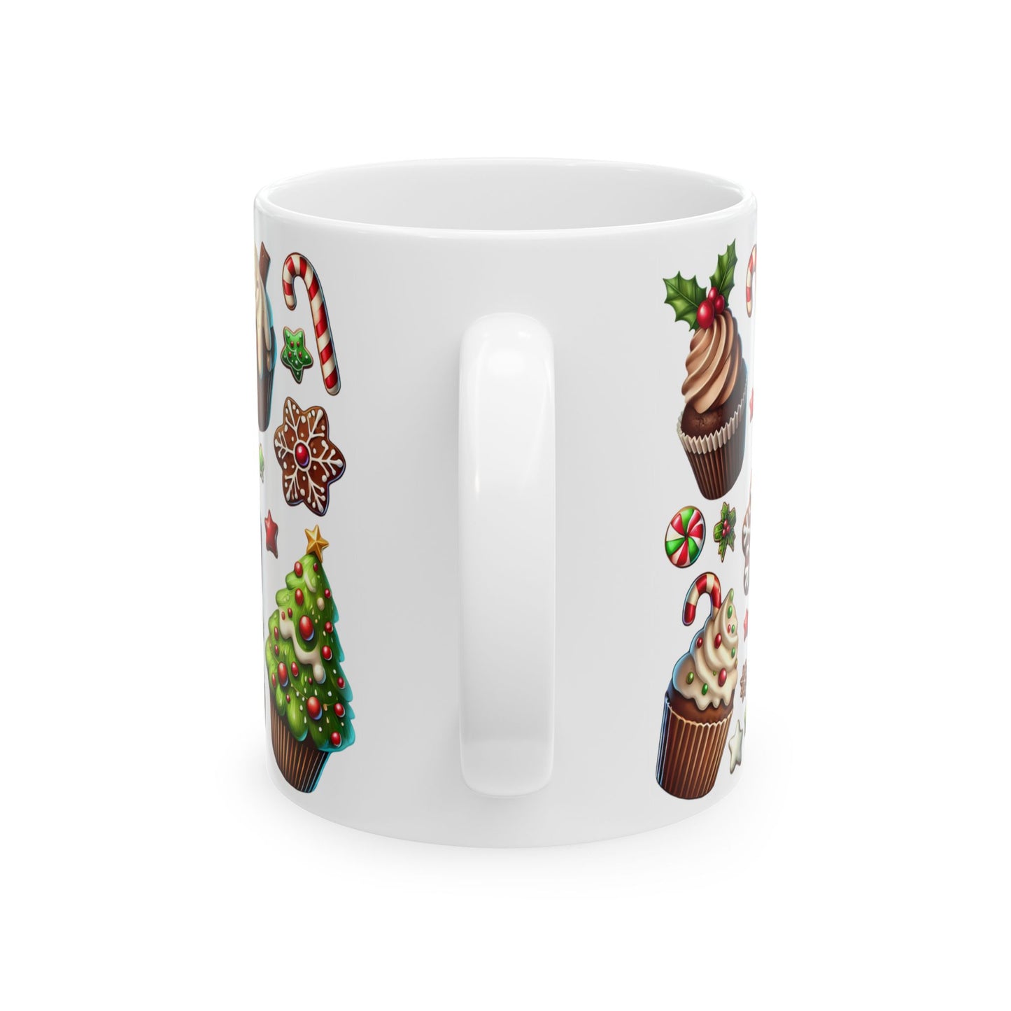 Christmas Mug - Cupcake Cookies Candy Pattern