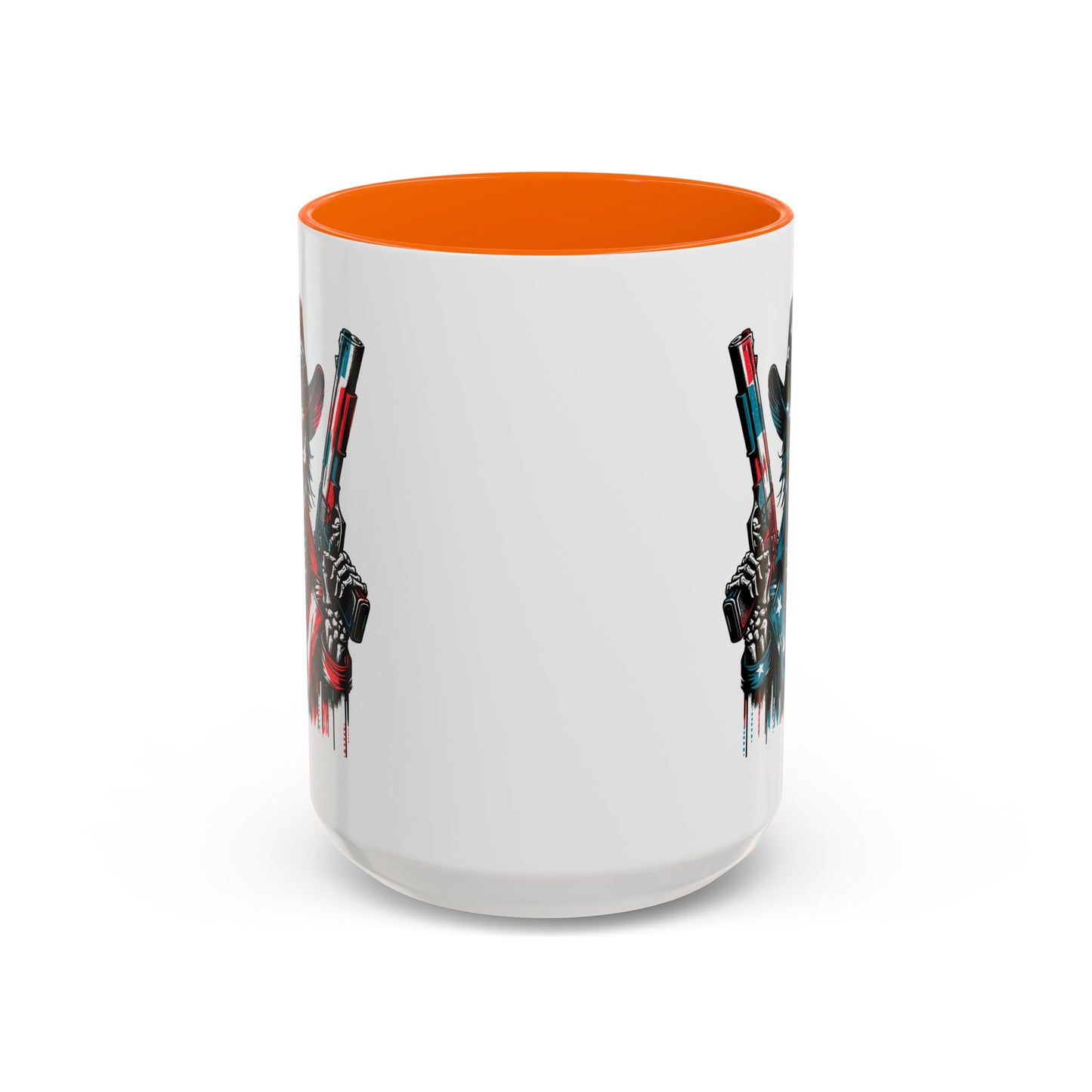 4th of July Mug - Skeleton with American Flag