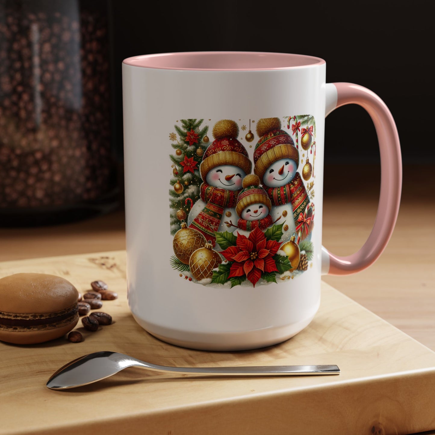 Christmas Mug - Gold Snowman Family 2