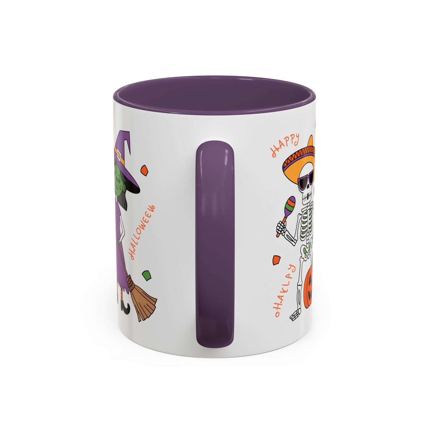 Halloween Mug - Skeleton & Witch