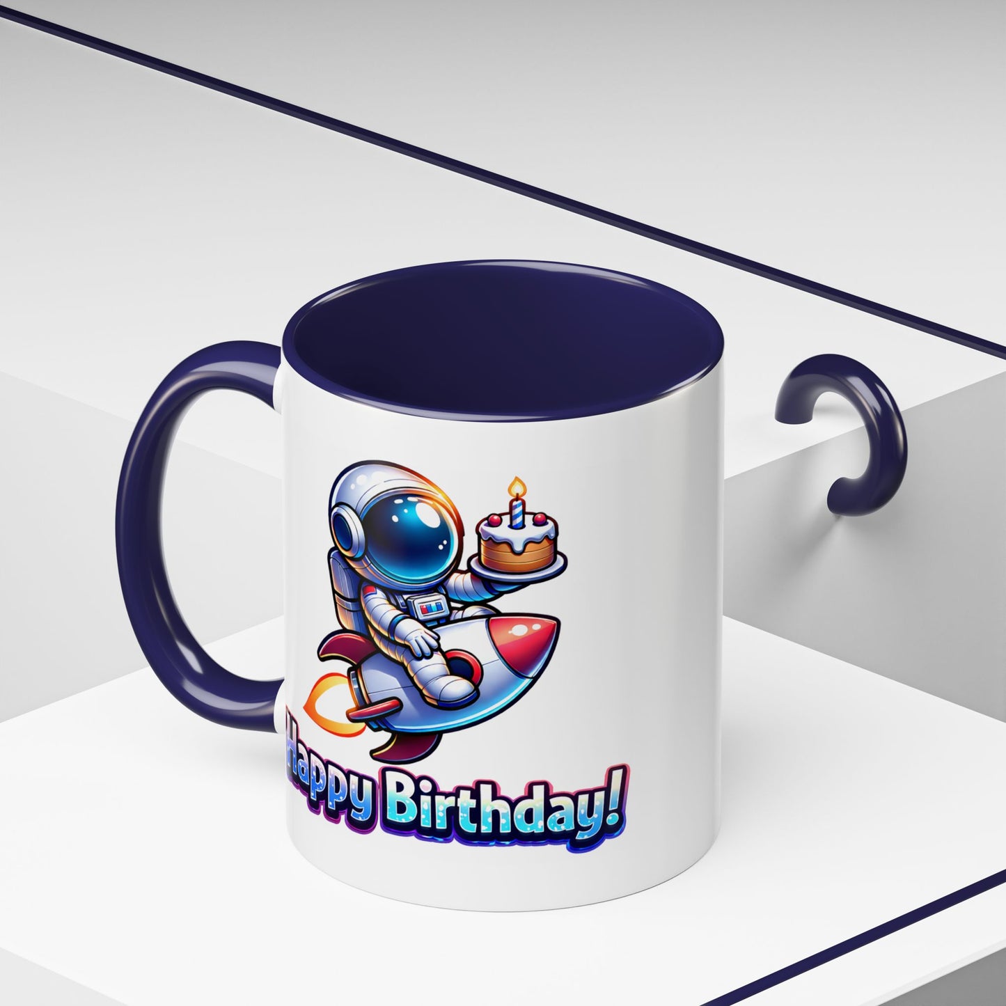Birthday Mug - Astronaut Rocket