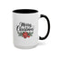 Christmas Mug - Merry Christmas Black Text Mistletoe