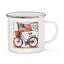 4th of July Mug - American Flag Bicycle Stamp