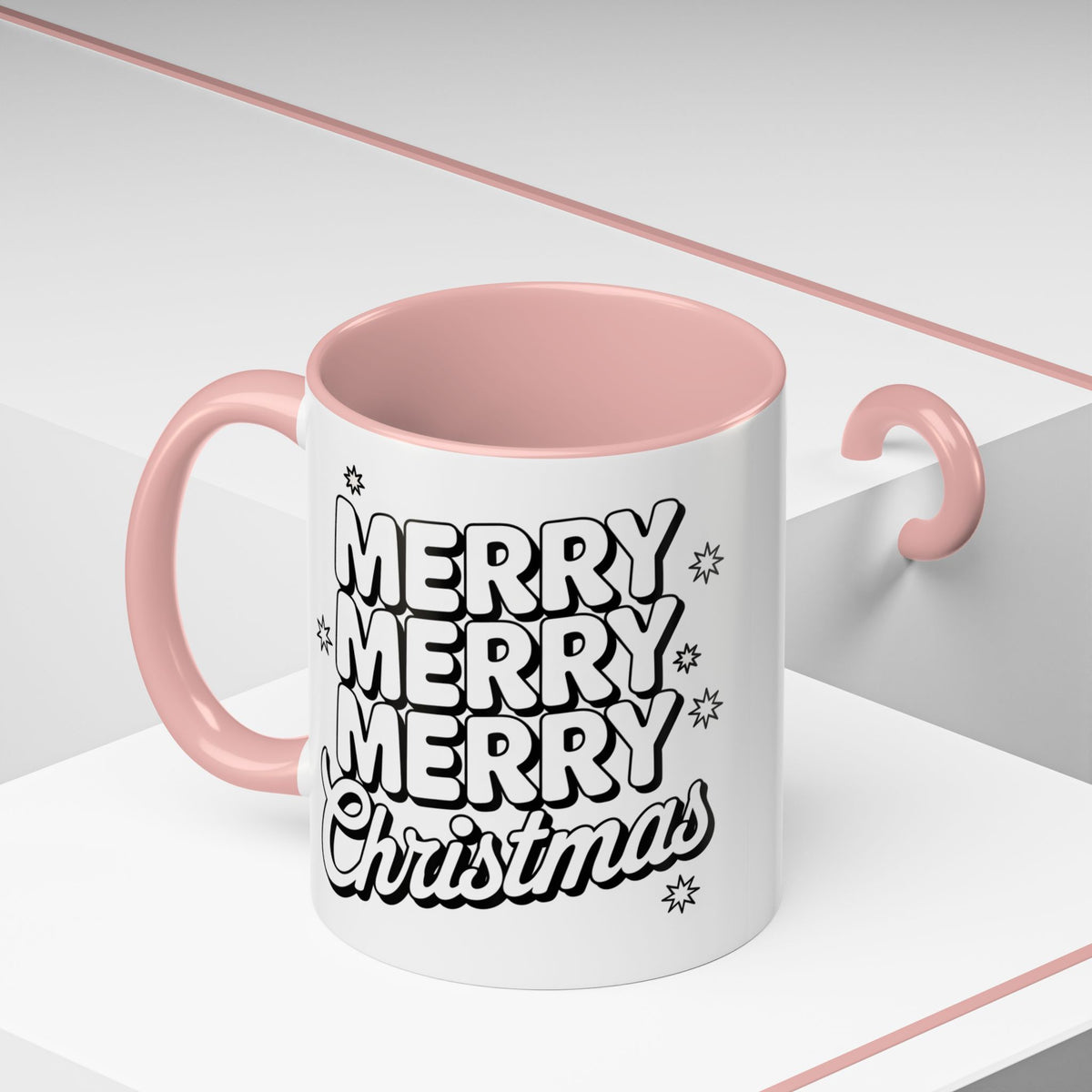 Christmas - Merry Christmas Black & White Embossed Text