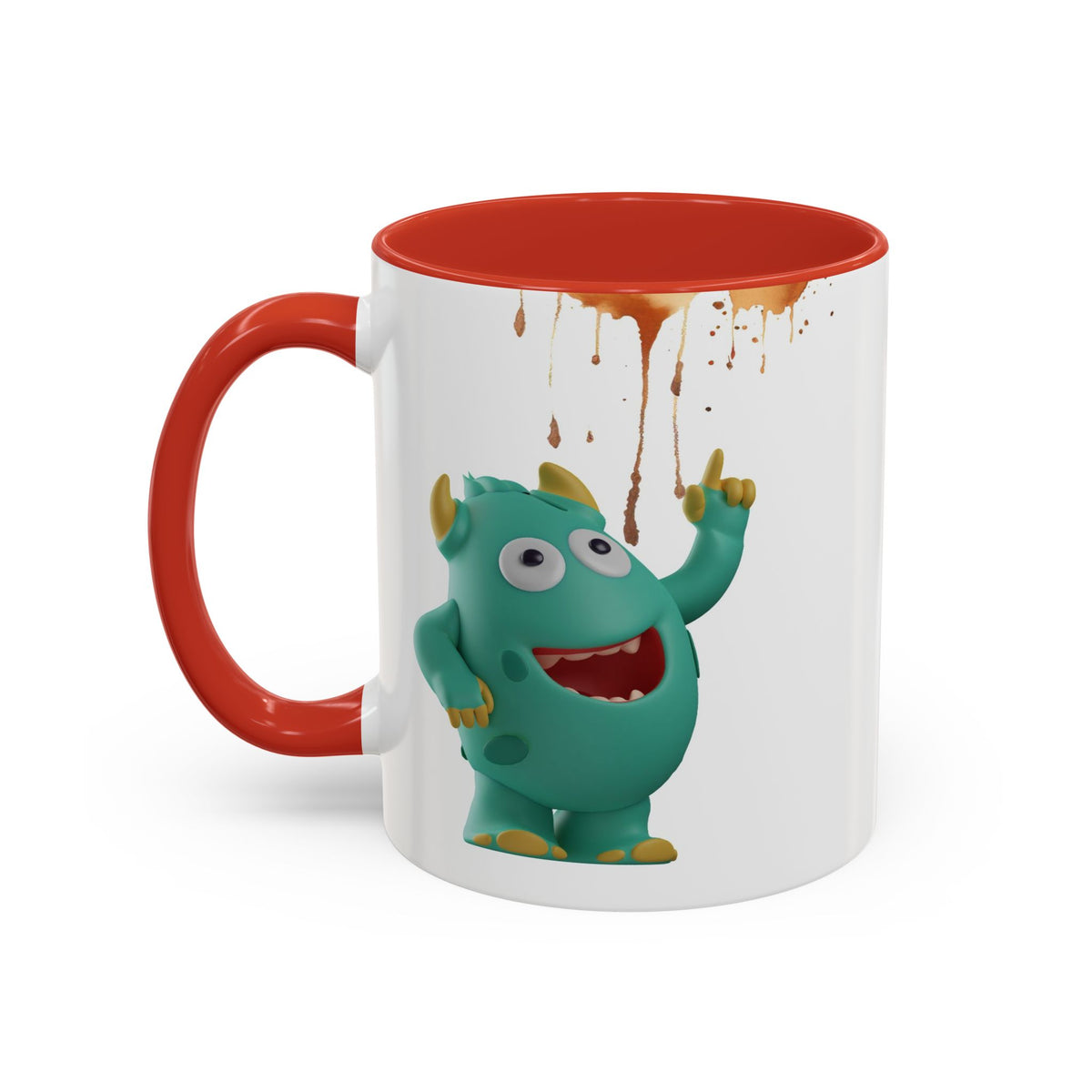 Humor Mug - Monster Drinks Coffee Spill