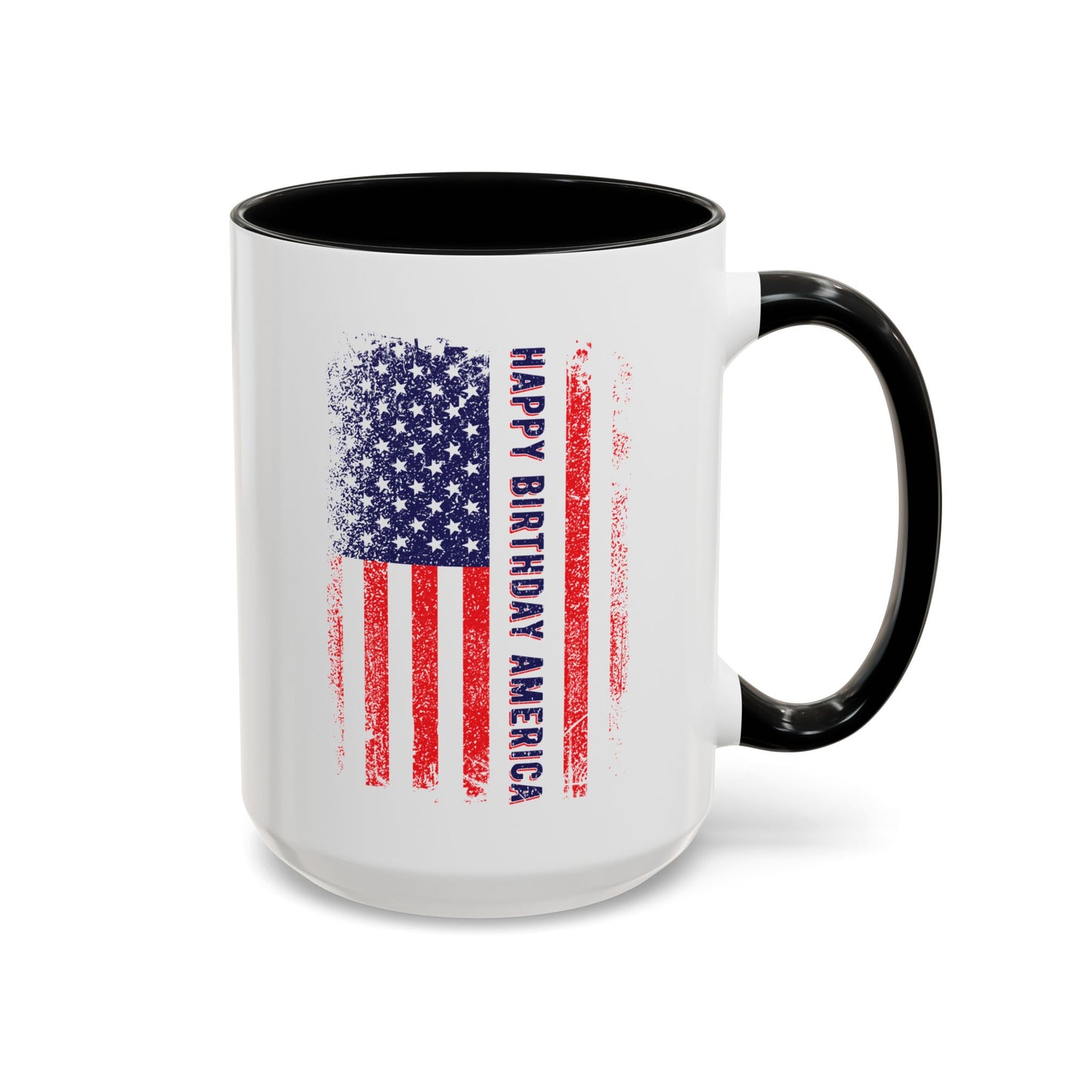 4th of July Mug - Happy Birthday America Flag