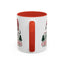 Christmas Mug - Merry Christmas Green & Red Text Red Hat