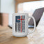 4th of July Mug - Loves Jesus & America Too Cross Flag