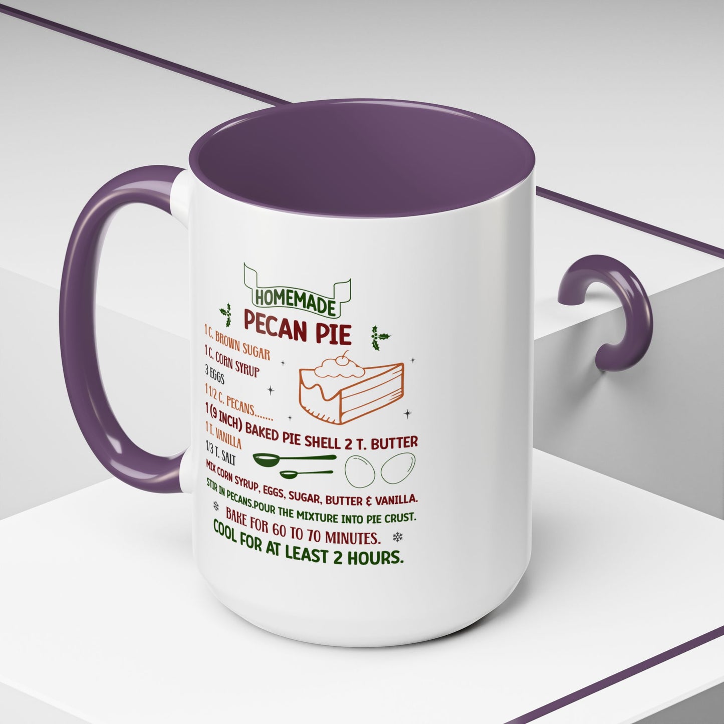 Christmas Mug - Homemade Pecan Pie Recipe